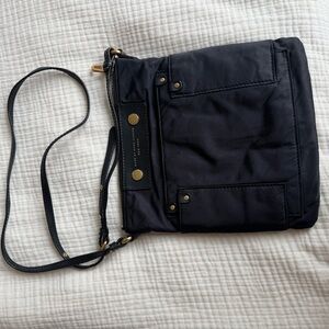 Marc Jacobs Black Nylon Crossbody Bag with Gold Hardware